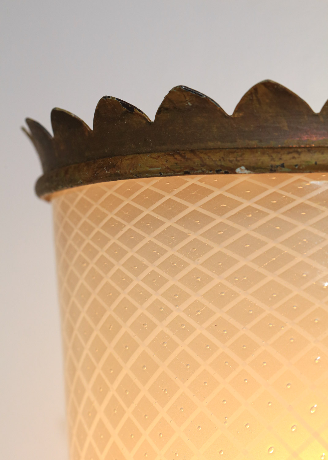 grande paire d'appliques italiennes années 30 en verre filigrané de venini - H550