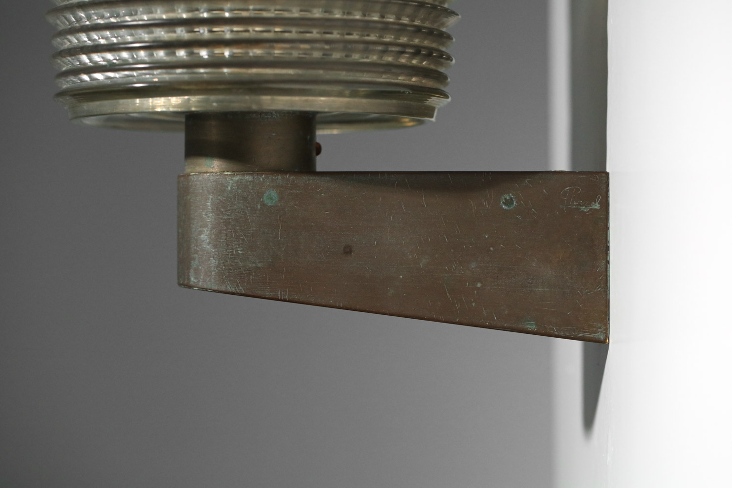 grande paire d'appliques Perzel des années 30 art déco bronze - G427
