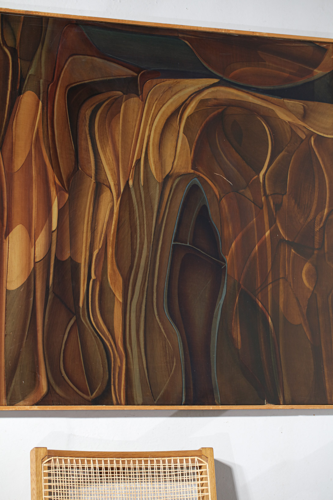 huile sur panneau guy dessauges peinture années 70 artiste suisse