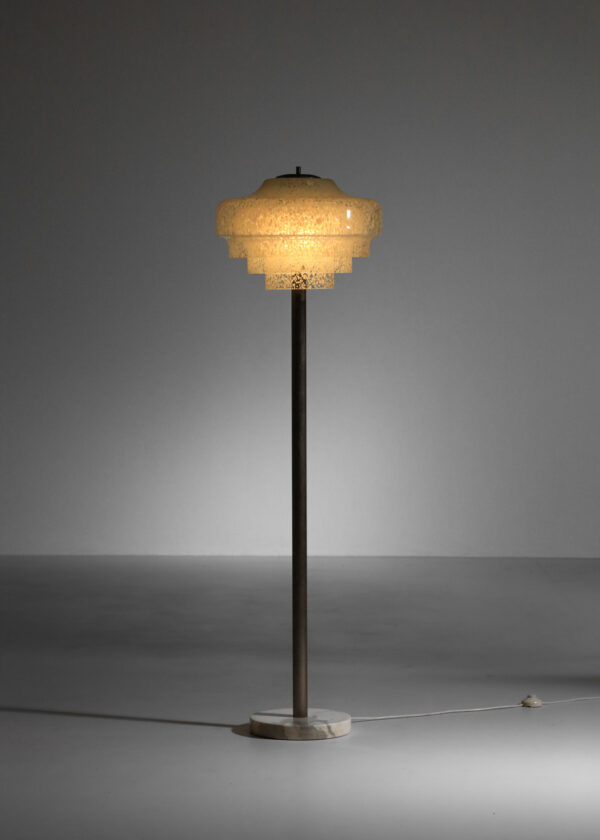 lampadaire italien en verre moucheté attr. à Carlo Nason années 70- I189
