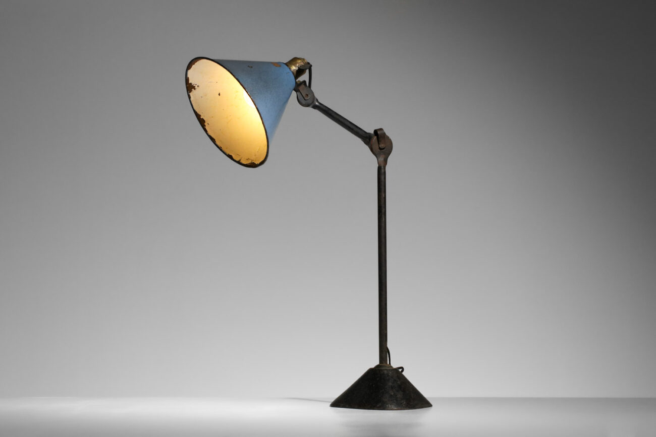lampe de table albert albin gras d atelier sur socle le corbusier années 50 - G344