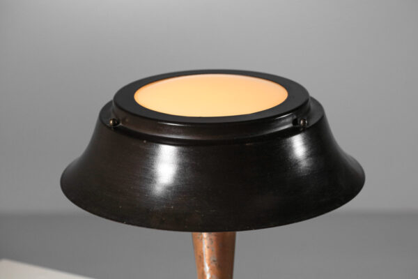 lampe de table art déco métal patiné - H418