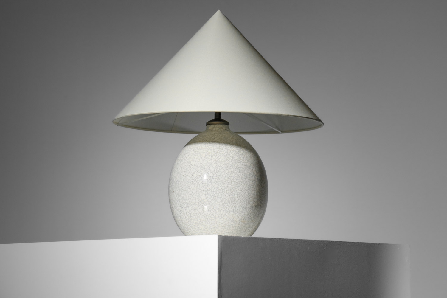 lampe de table boch en céramique craquelée années 40 style Jean Michel Franck - H639