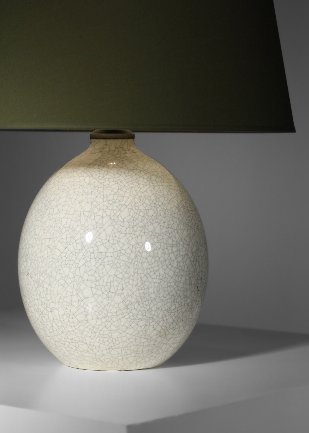 lampe de table boch en céramique craquelée années 40 style Jean Michel Franck - H639