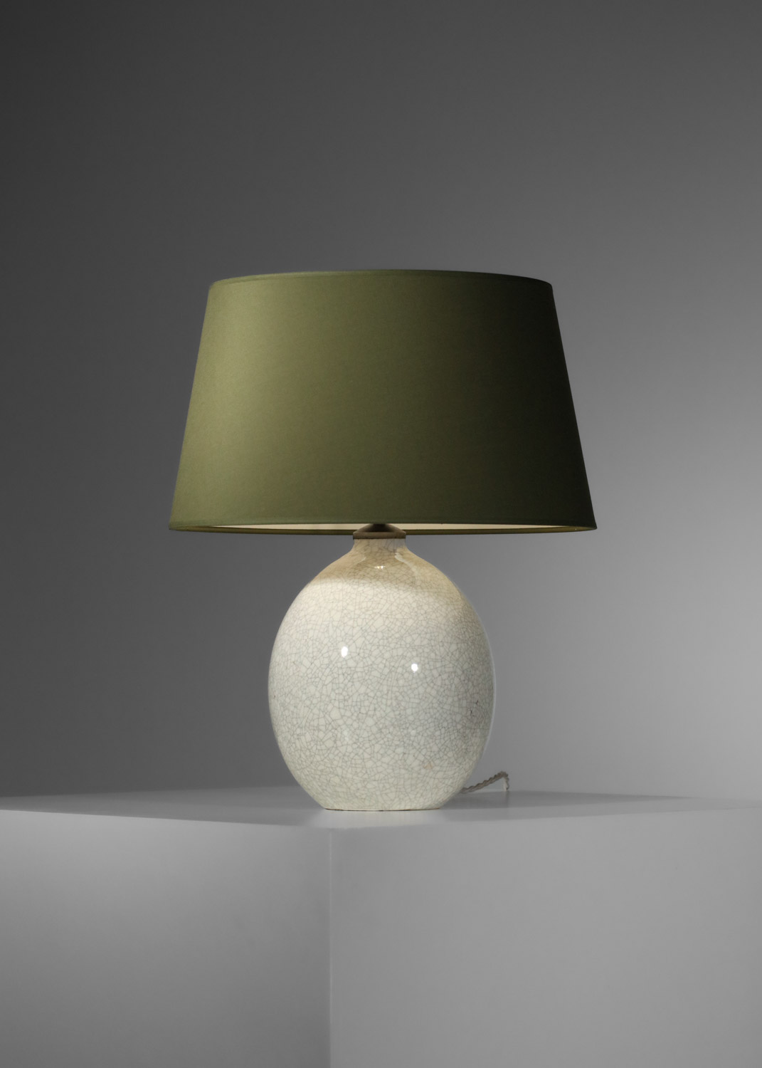 lampe de table boch en céramique craquelée années 40 style Jean Michel Franck - H639