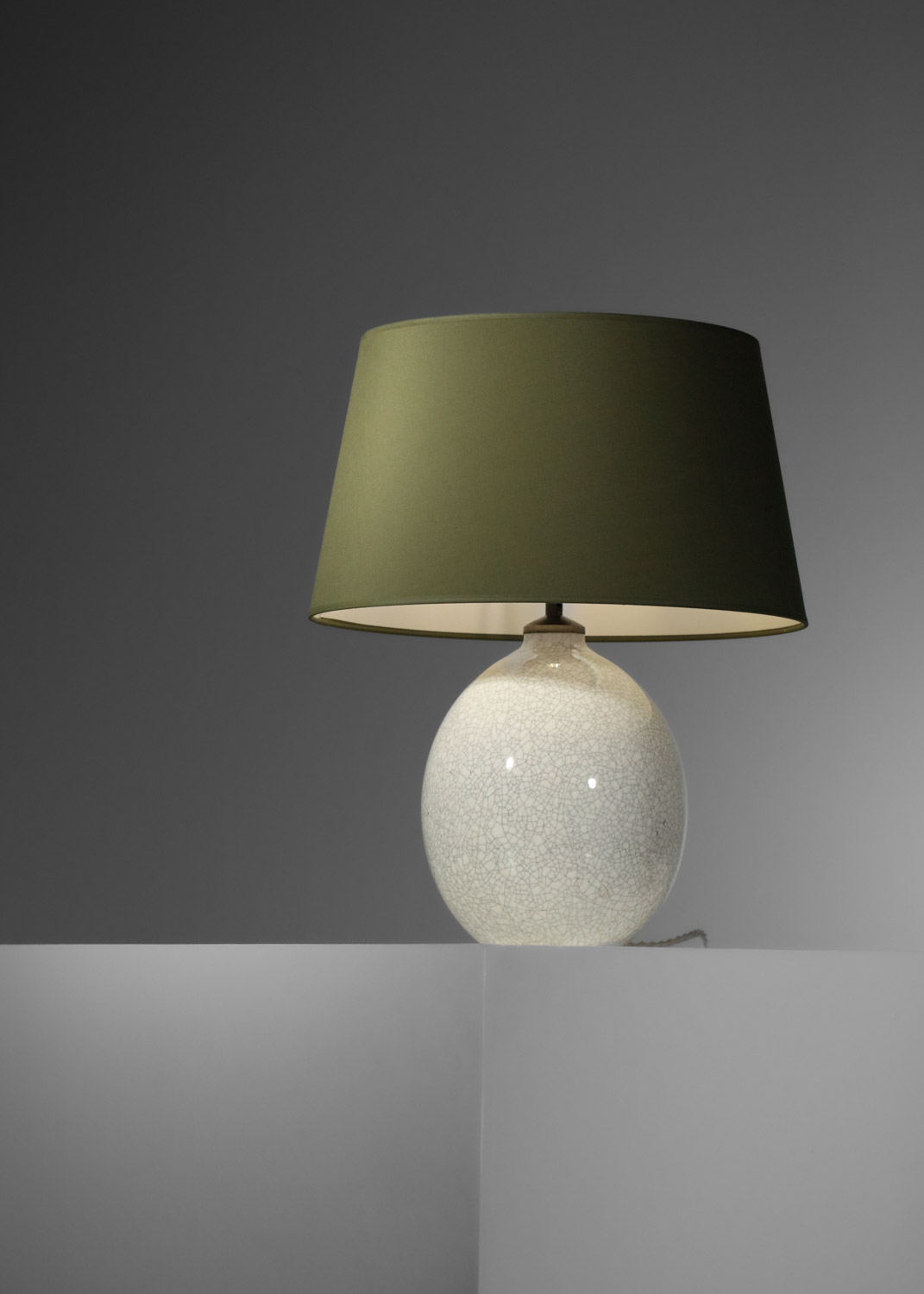 lampe de table boch en céramique craquelée années 40 style Jean Michel Franck - H639