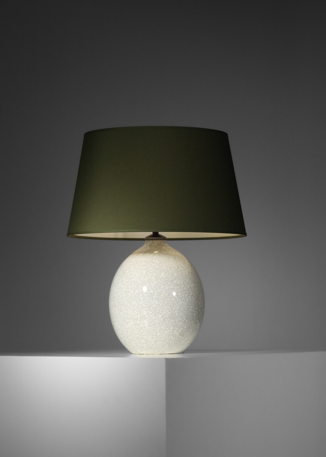 lampe de table boch en céramique craquelée années 40 style Jean Michel Franck - H639