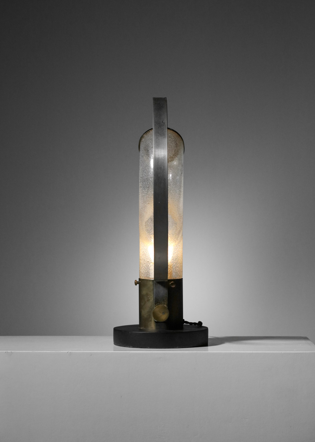 lampe de table italienne carlo nason années 60 en verre -G844