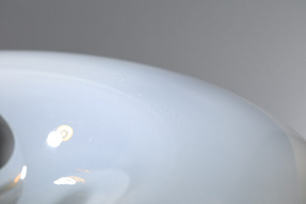 lampe de table italienne Mazzega donut en verre et structure chromée années 70 - G313