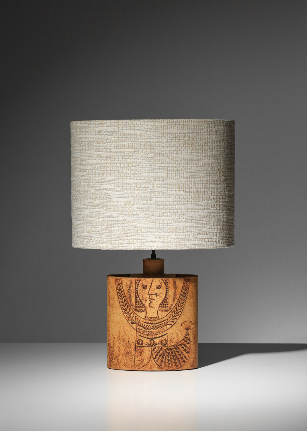 lampe de table roger capron sirene en céramique vallauris terre chamotée I572 H456