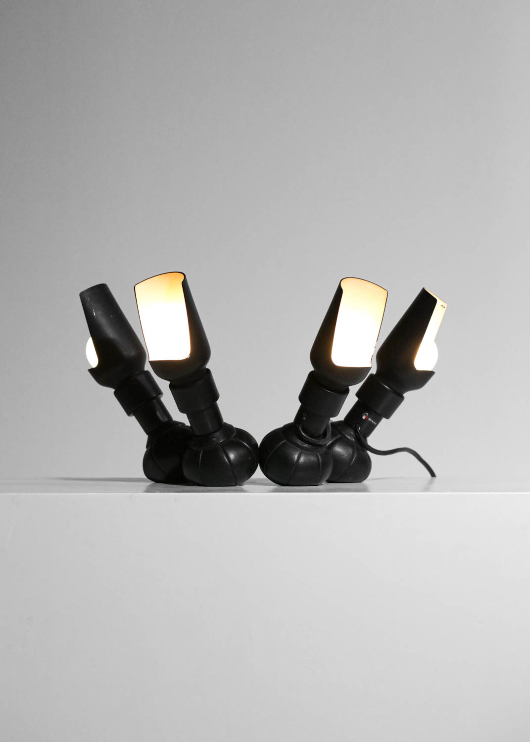 lot de 4 lampes à poser Gino Sarfatti Arteluce modèle 600p - G616