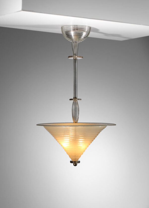 lustre italien en verre de murano de Peleguso des années 40 I124