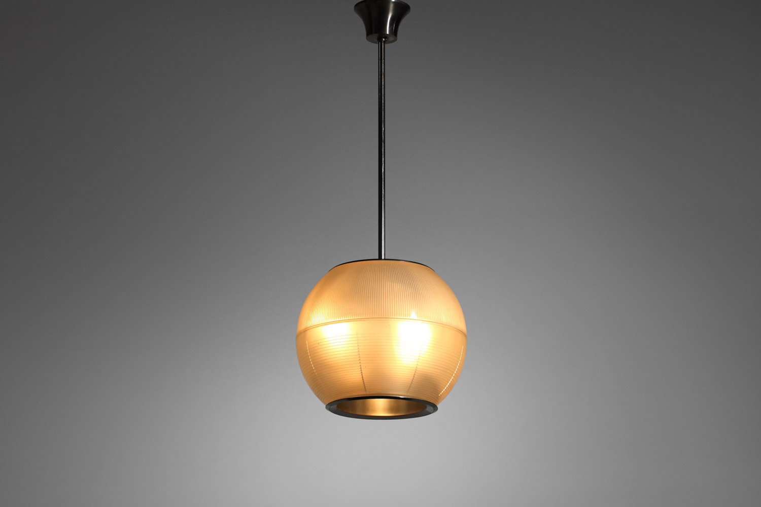 Italian sergio mazza holophane chandelier in glass from the 60s - H407