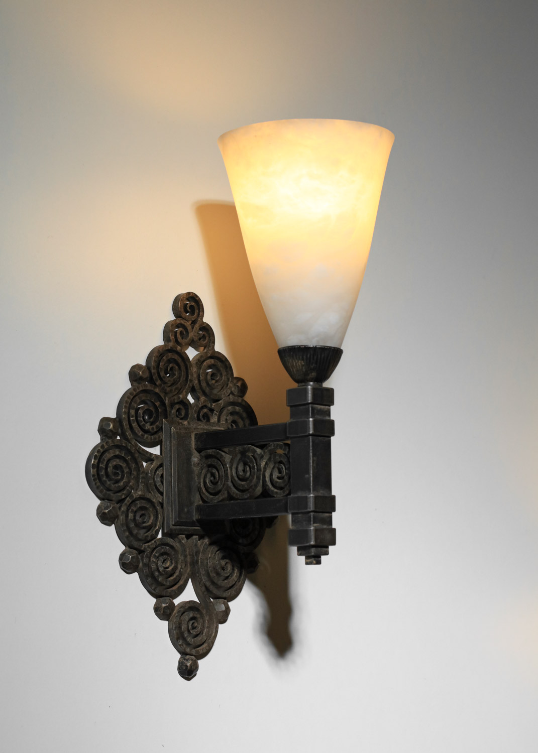 paire d'appliques Edgar Brandt années 30 art déco - H669
