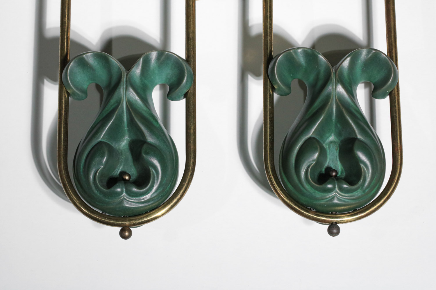 paire d'appliques en céramique Georges Jouve pour Asselbur années 60 - G832