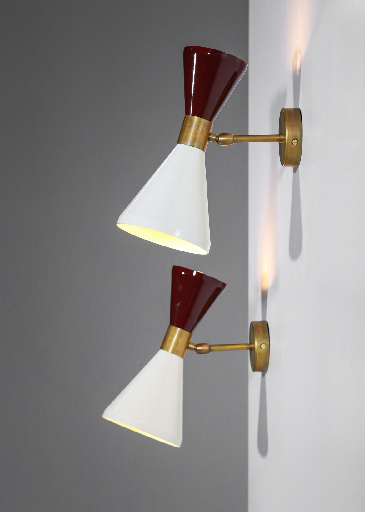 Pair of contemporary Italian wall lights diabolos vintage style "Stella" VF102 - Image 3