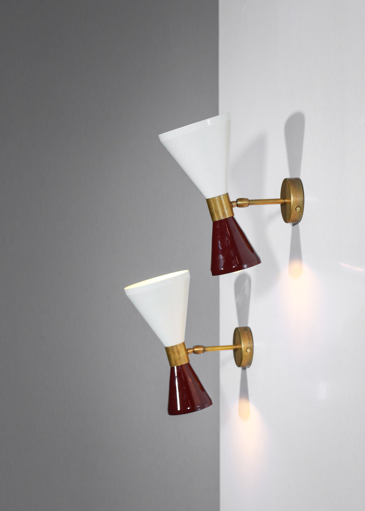 Pair of contemporary Italian wall lights diabolos vintage style "Stella" VF102 - Image 2