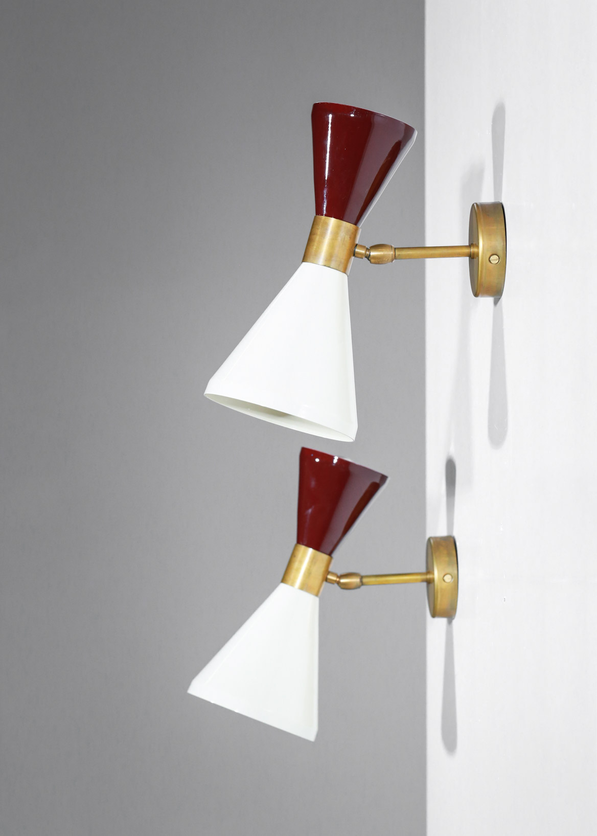 Pair of contemporary Italian wall lights diabolos vintage style "Stella" VF102 - Image 9