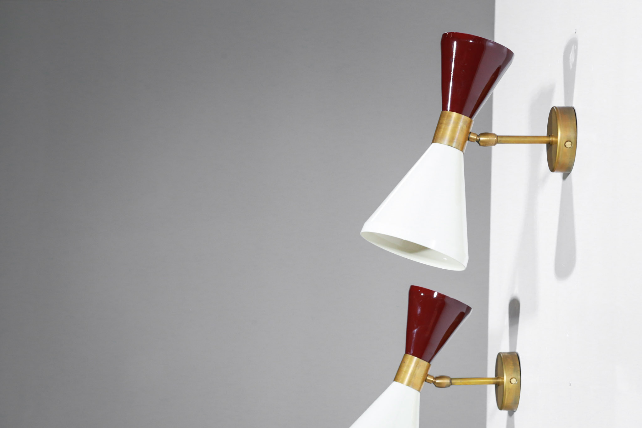 Pair of contemporary Italian wall lights diabolos vintage style "Stella" VF102 - Image 8