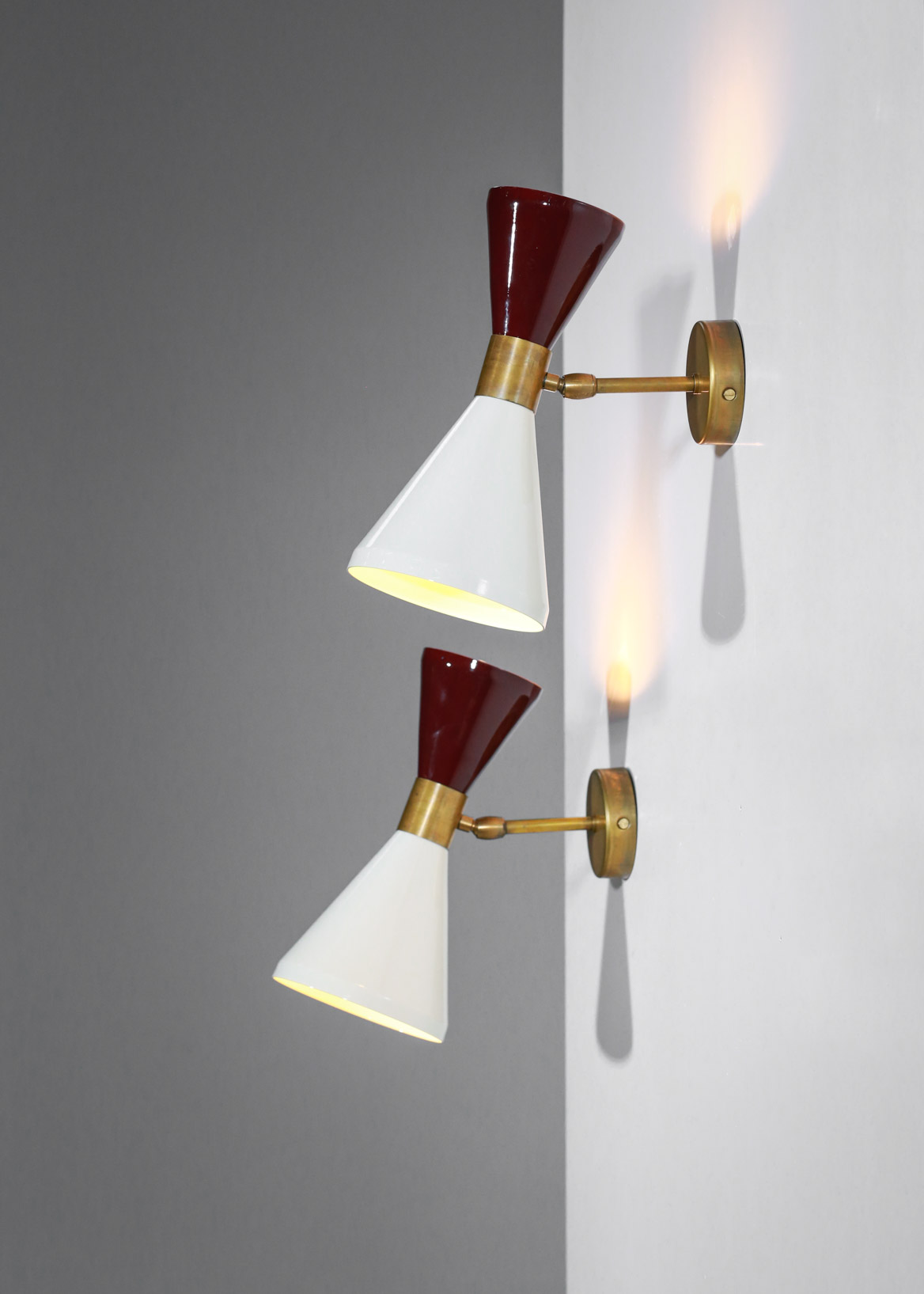 Pair of contemporary Italian wall lights diabolos vintage style "Stella" VF102 - Image 6