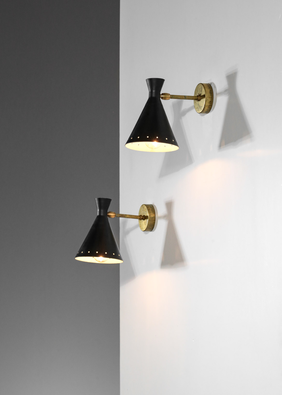 Modern Italian wall lights cocotte black Stilnovo style "Téa" - ML102 - Image 2