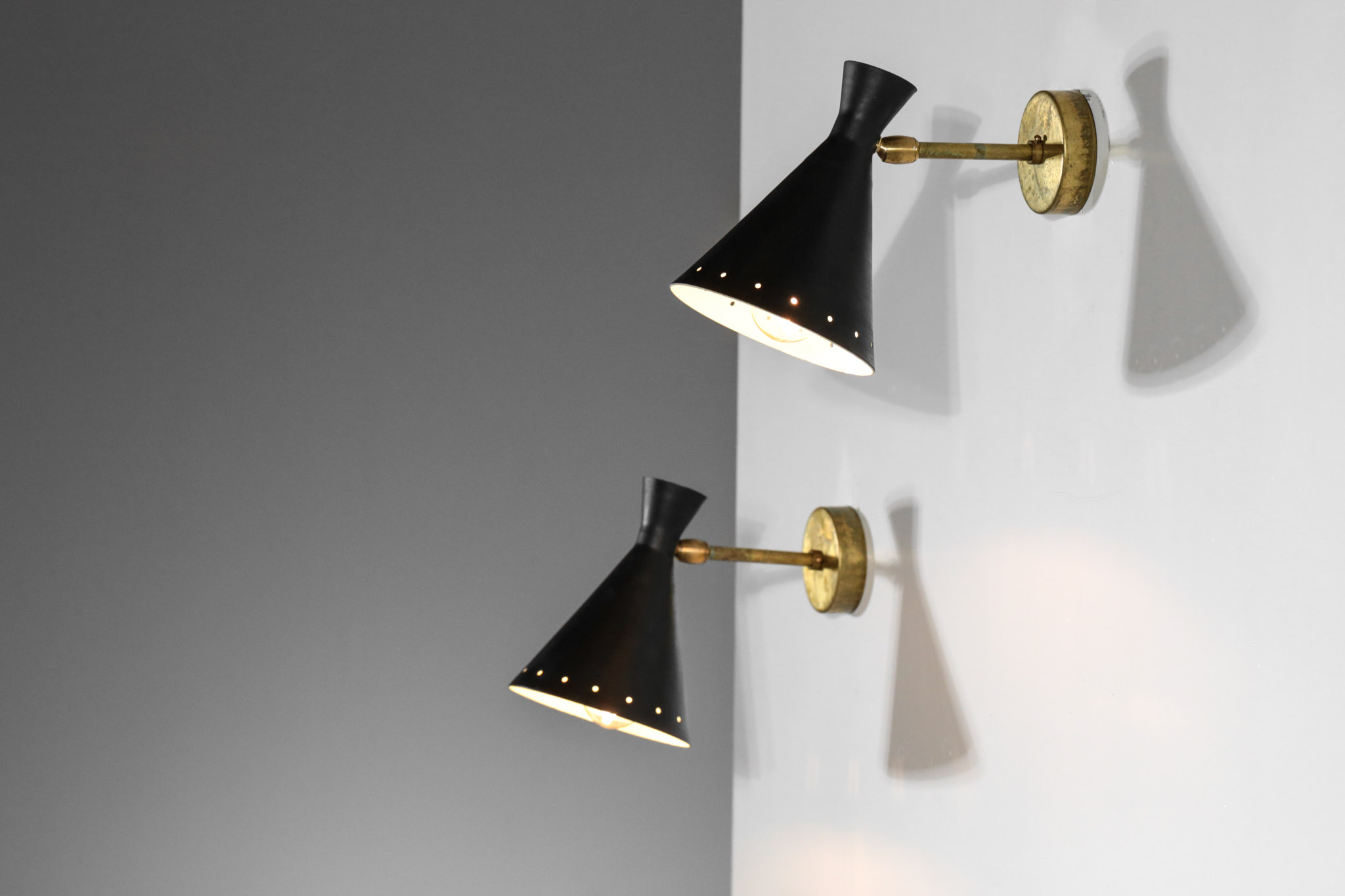 Modern Italian wall lights cocotte black Stilnovo style "Téa" - ML102 - Image 7