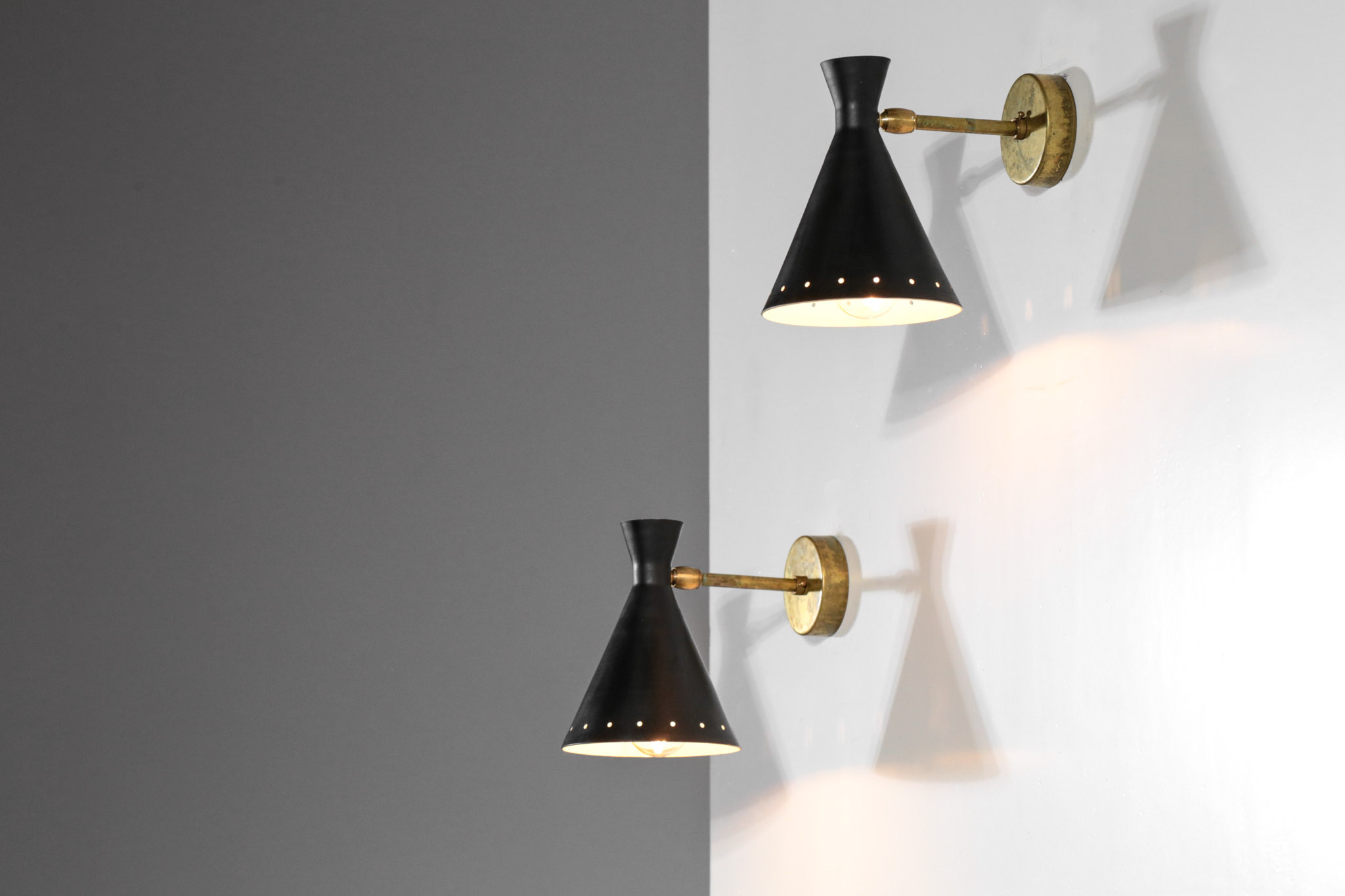 Modern Italian wall lights cocotte black Stilnovo style "Téa" - ML102 - Image 3