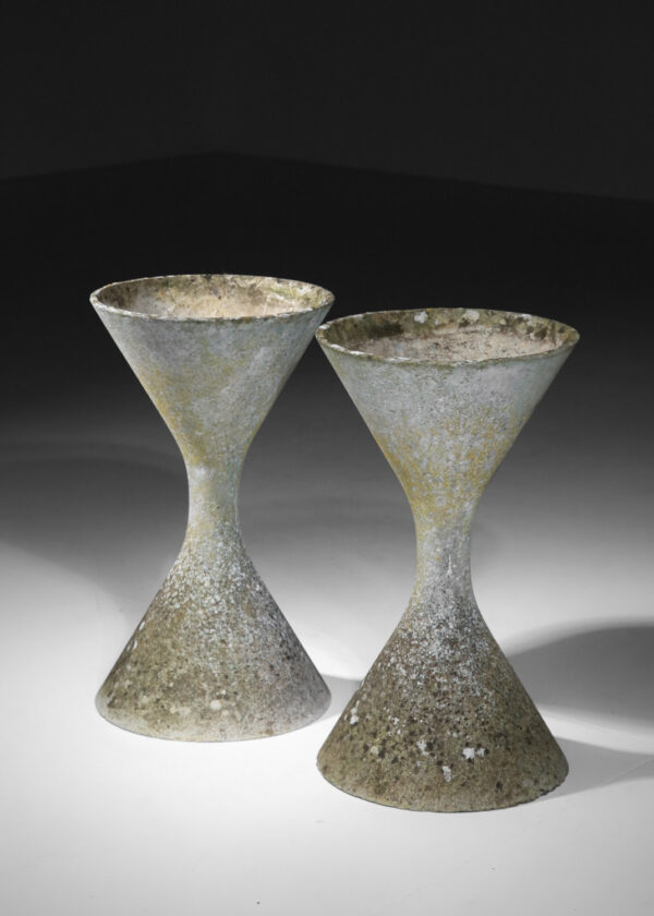 petite paire de jardiniere diabolo willy guhl années 60 - I307