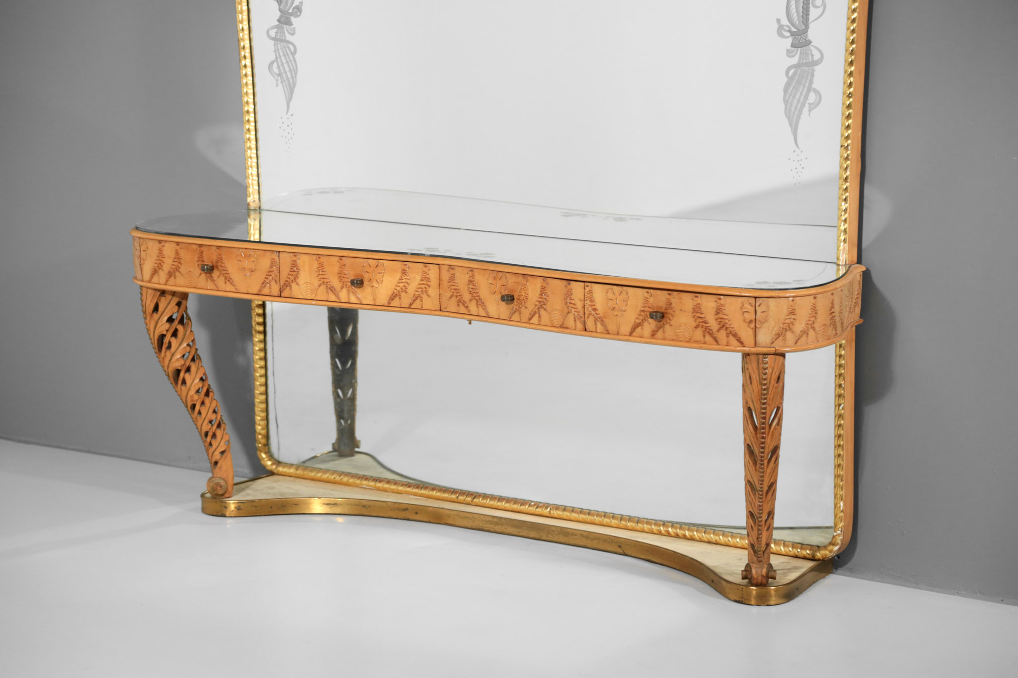 pier luigi colli console italienne miroir design italien