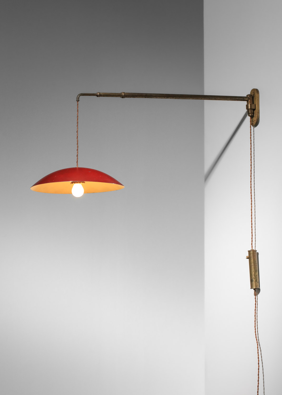 potence italienne attribuée à arredoluce en laiton - H607