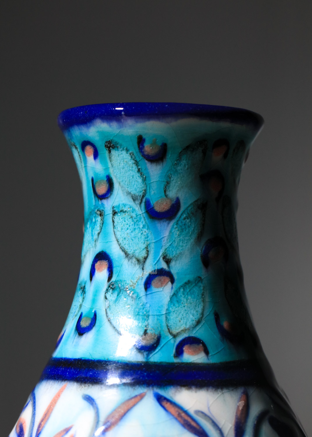 rare vase en céramique de Jean Mayodon à décor de cervidés - I582