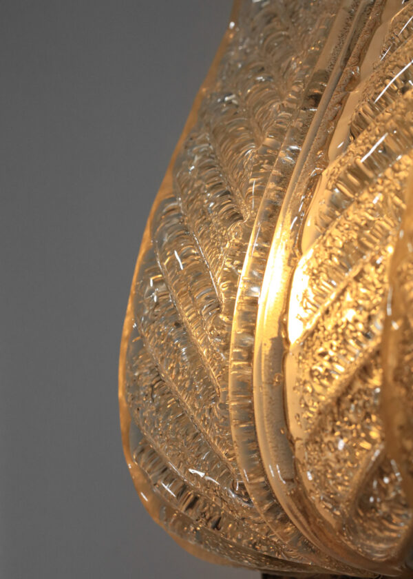 suite de 4 appliques italiennes feuilles attribuées à barovier et toso en verre de murano années 30 - I169