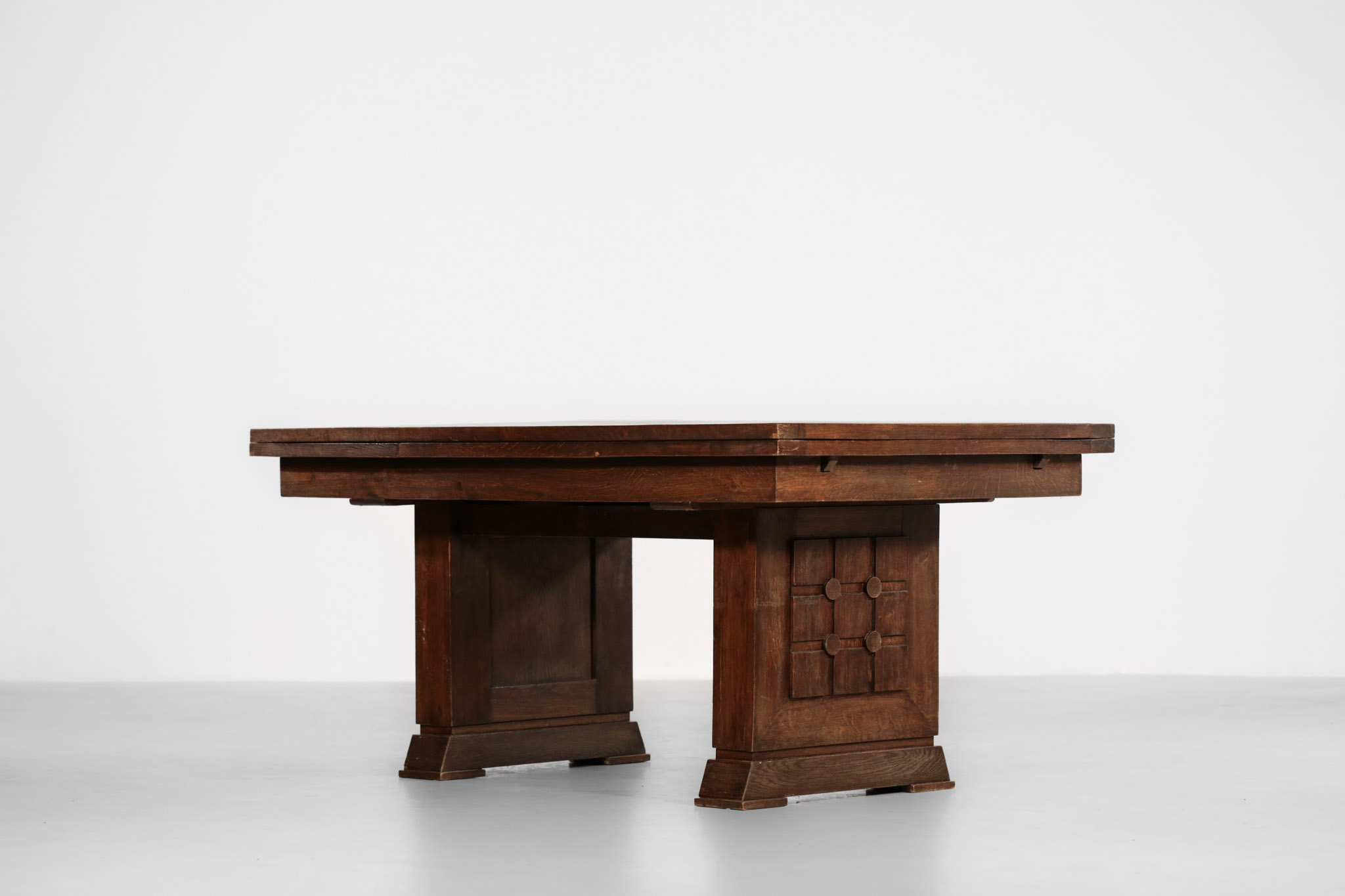 table à manger en chene massif francaise reconstruction charles dudouyt