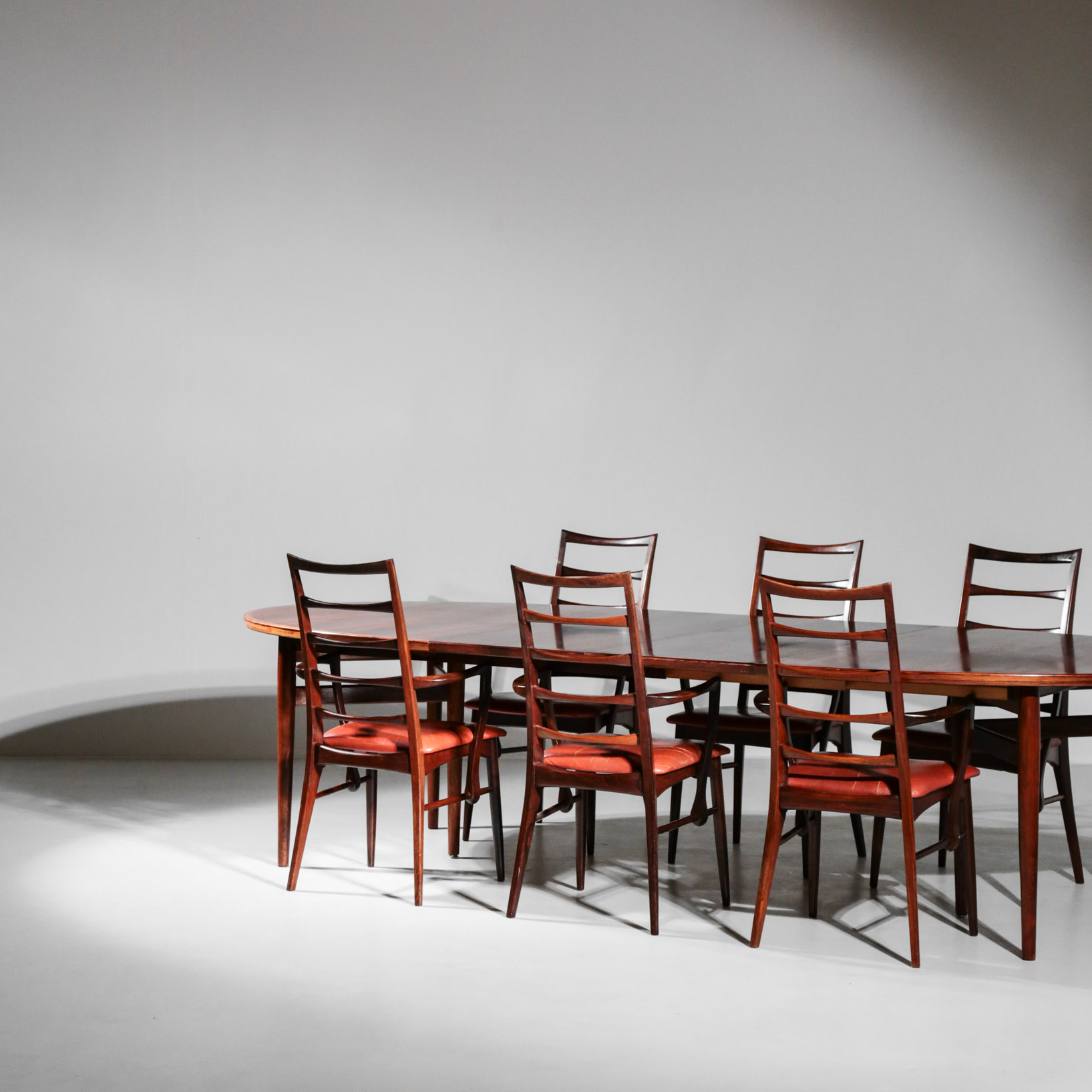 Set table arne vodder et 7 chaise Niels Koefoed palissandre de rio danois