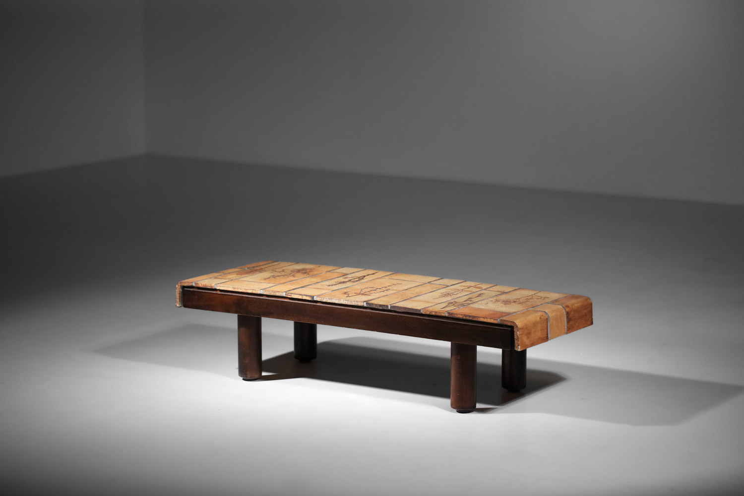 table basse en céramique Roger Capron herbier rectangulaire I212