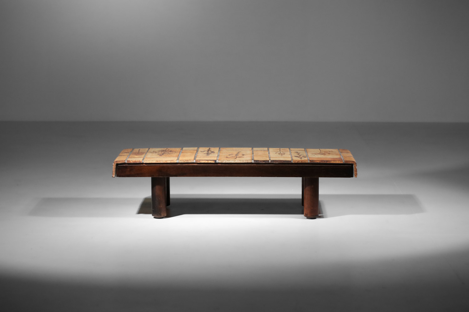 table basse en céramique Roger Capron herbier rectangulaire I212