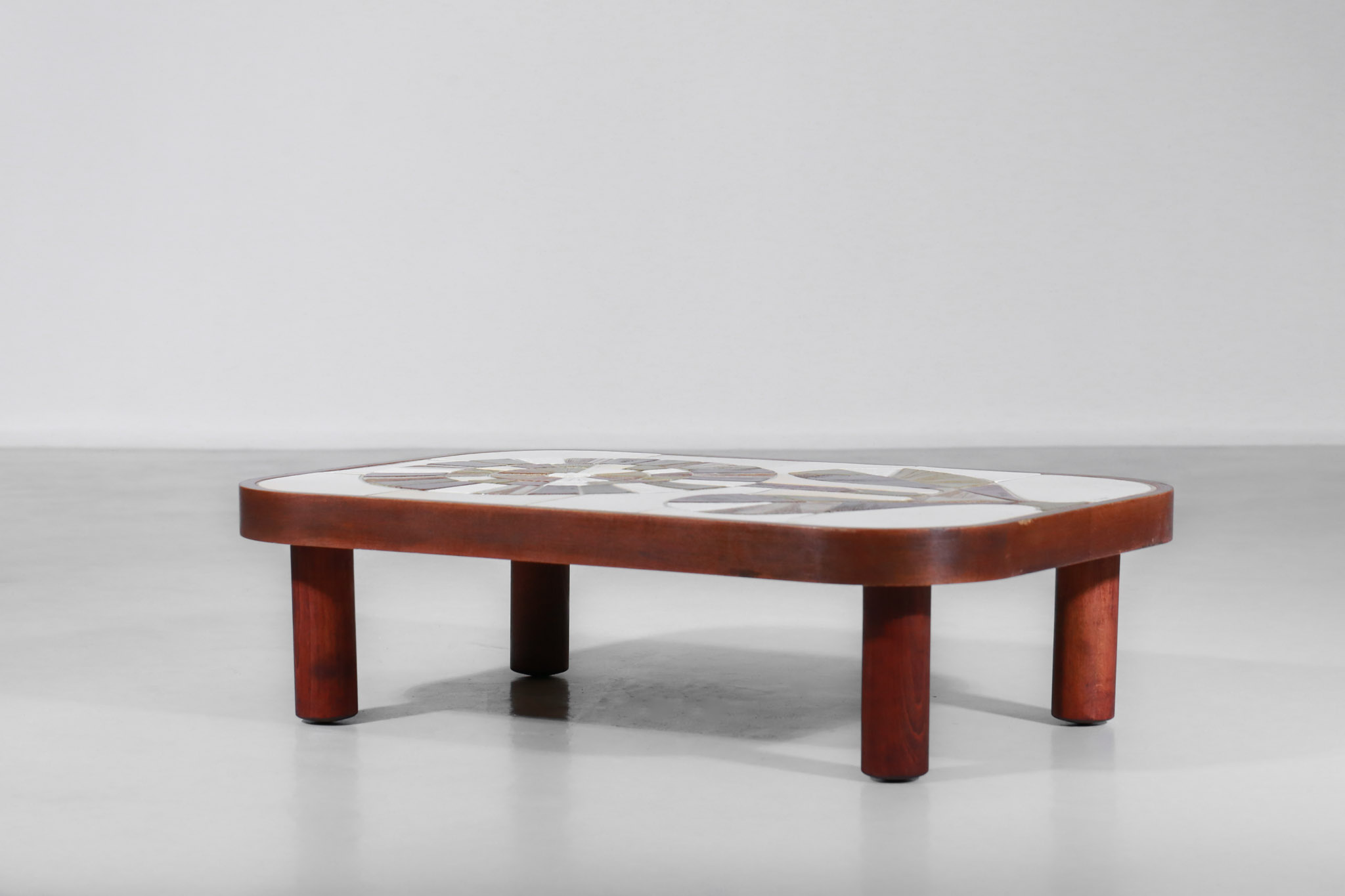 Table basse Roger Capron céramique Française fleur - E337 – Image 6
