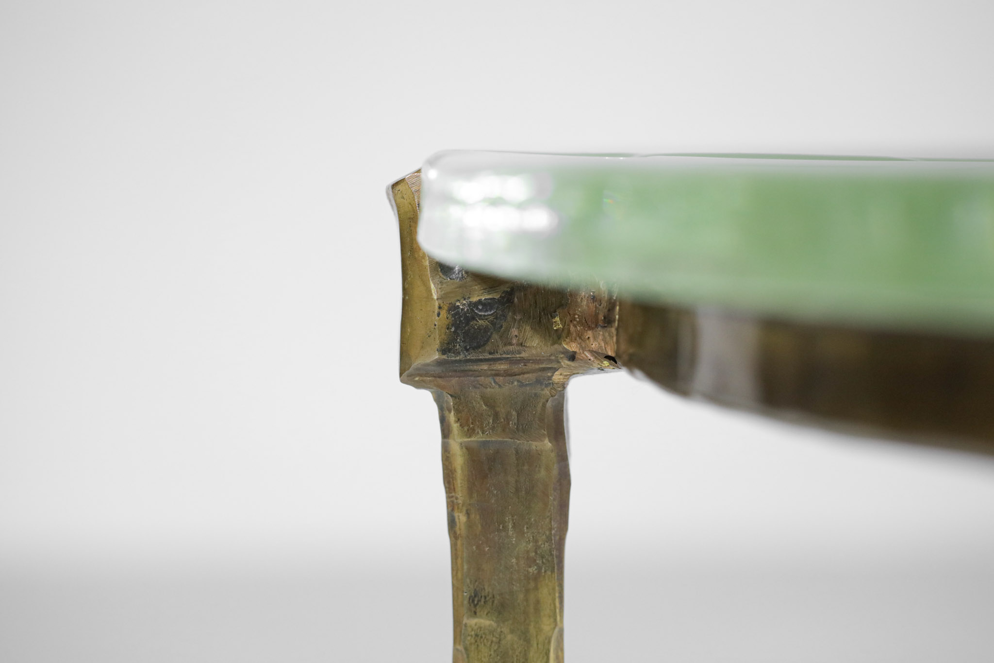 table ronde en bronze doré Lothar Klute Germany - F395 – Image 6