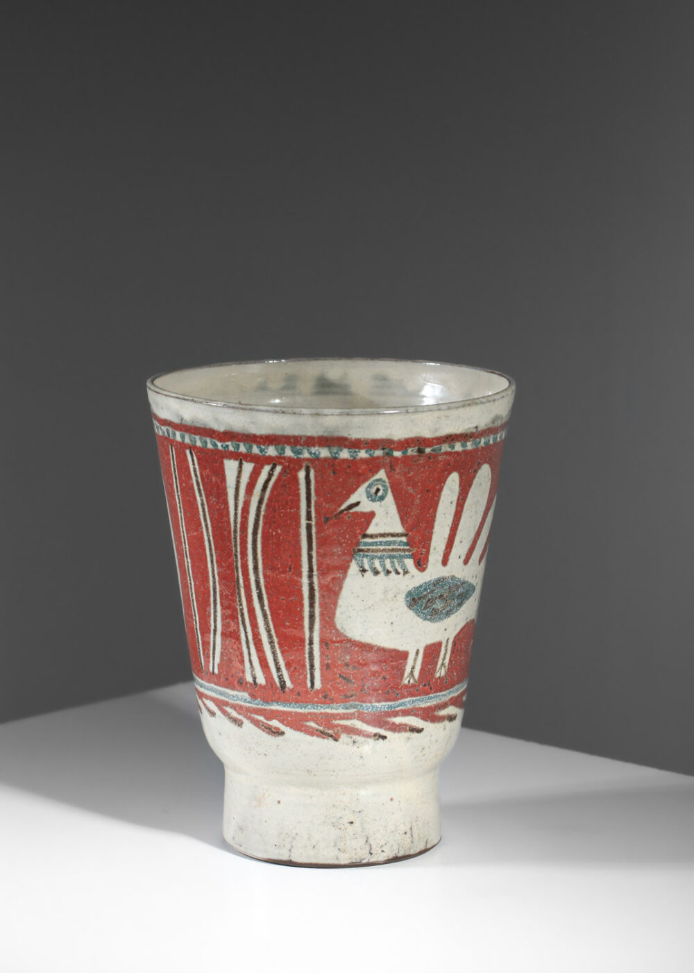 très grand vase en céramique gustave reynaud et jean derval atelier du murier jean derval vallauris france