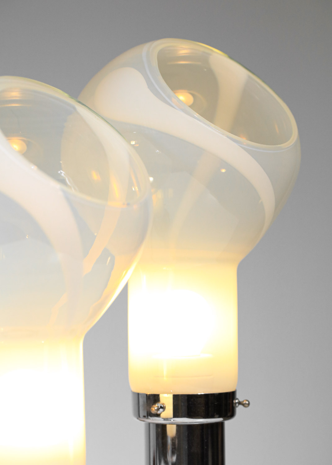 trio de lampes à poser italiennes attr. à Mazzega en verre années 70 - G462