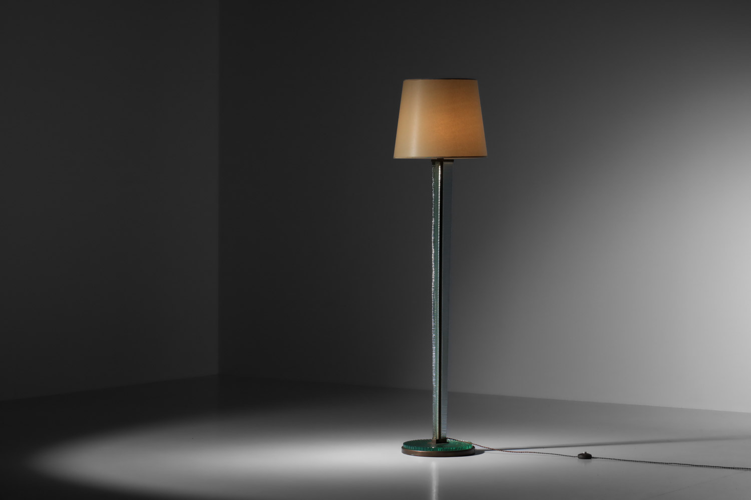 lampadaire italien des années 30 en dalle de verre moderniste attr barovier et toso - I608