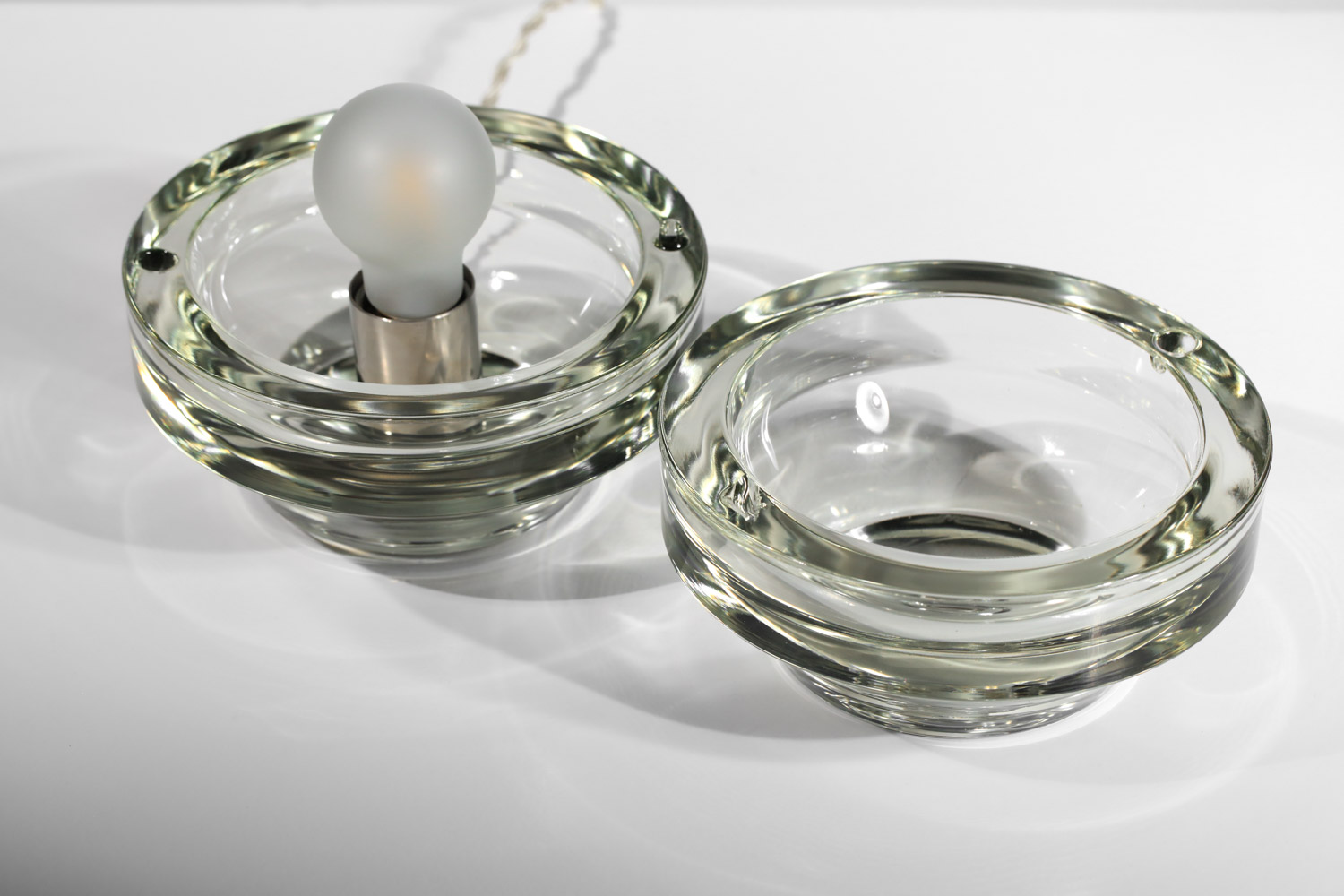 lampe de table italienne en verre épais style alessandro mendini J618