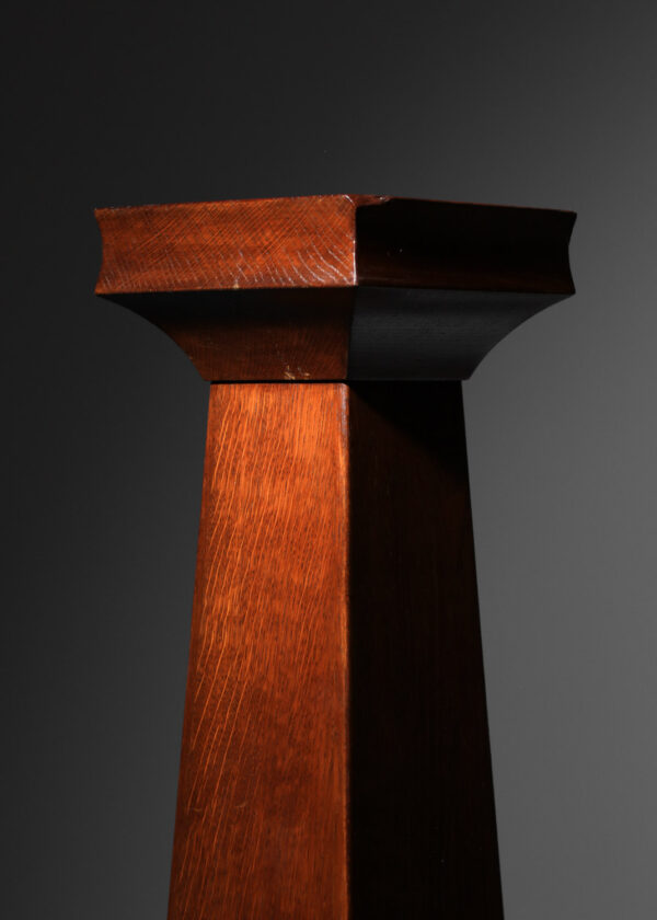 paire de colonnes en chêne teinté art déco des années 30 - G591