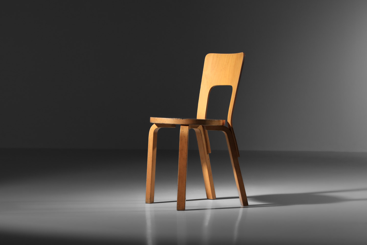 chaise alvar aalto modèle 66 des années 60 - J383