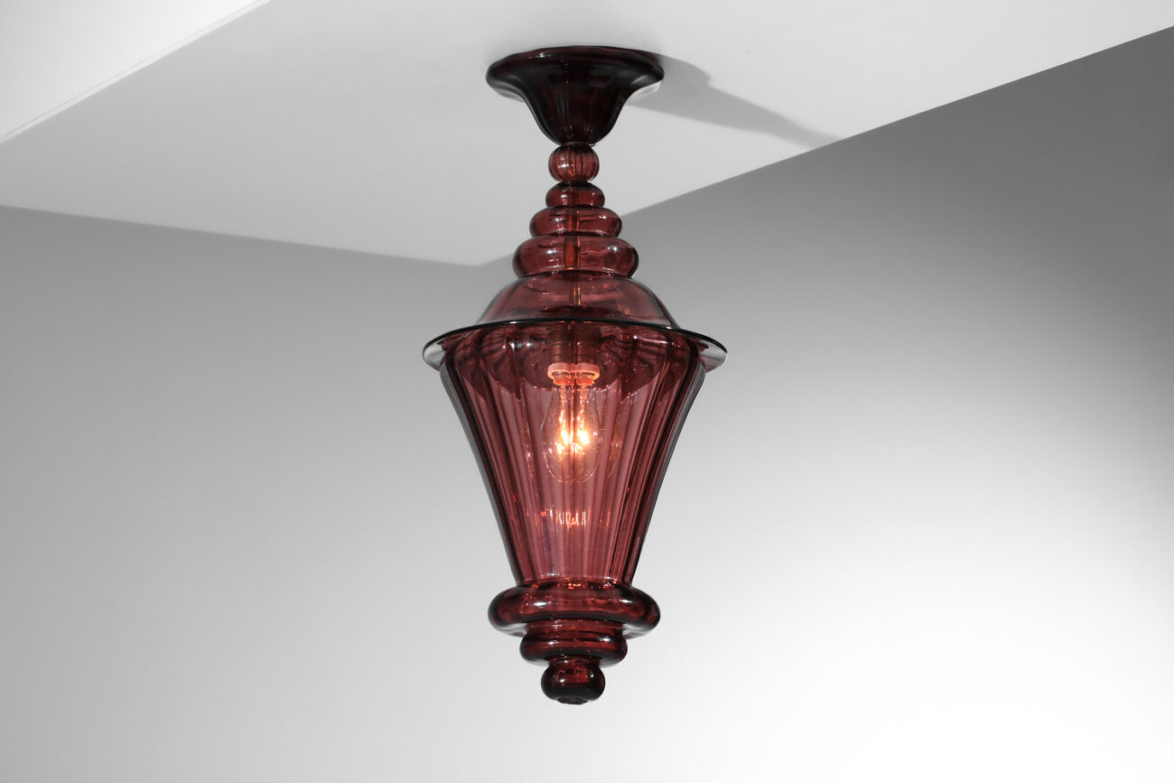 lanterne italienne lustre en verre de murano liberty bohème années 20