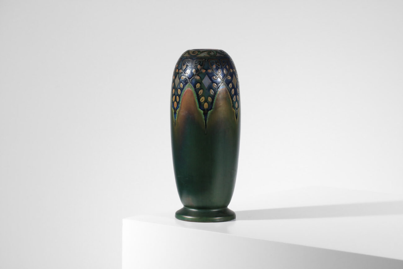 Vase Art Nouveau de la manufacture de Montières