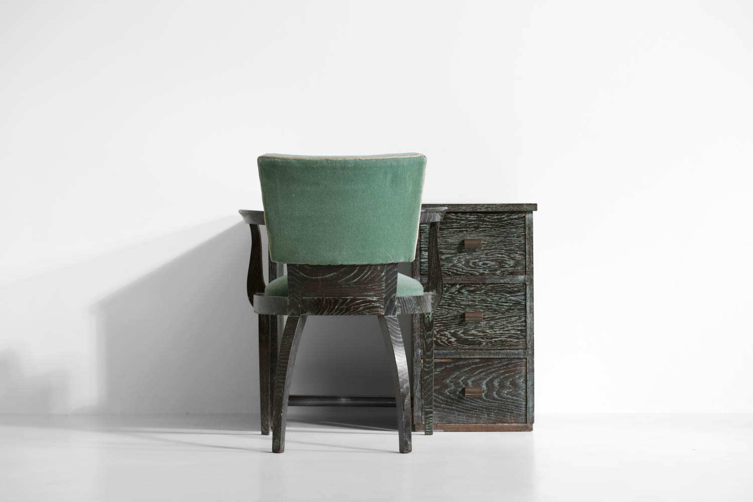 Set fauteuil et bureau art déco de Francisque Chaleyssin années 40 - G589 - G590