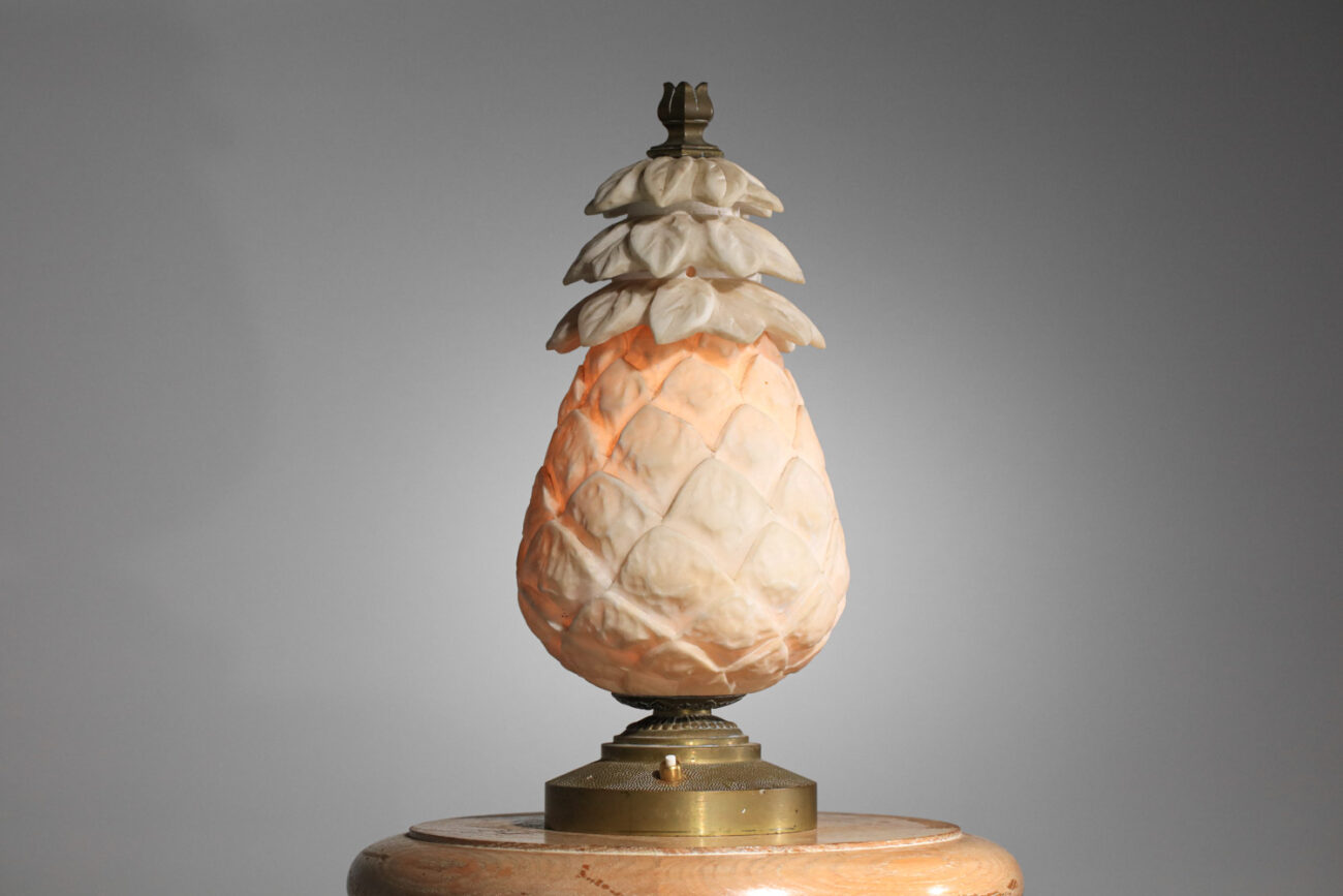 lampe ananas en albâtre années 30 art déco - I518