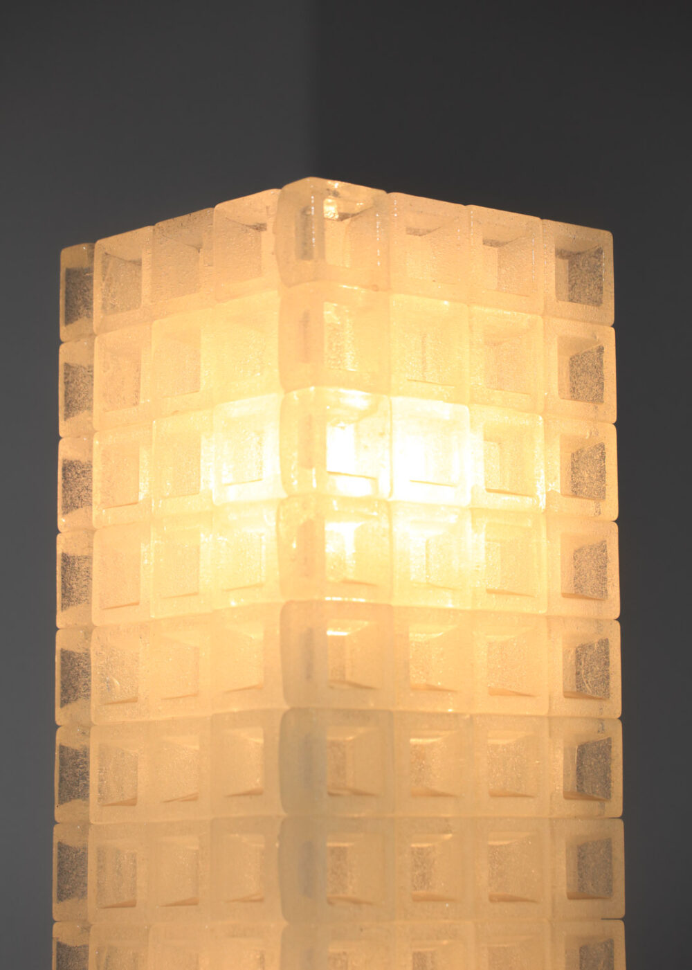 lampadaire italien poliarte bloc de verre de Murano