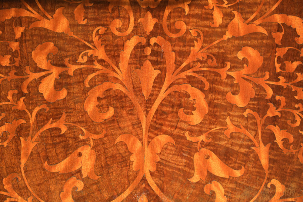 grand miroir psyché italien années 30 marqueterie - G195